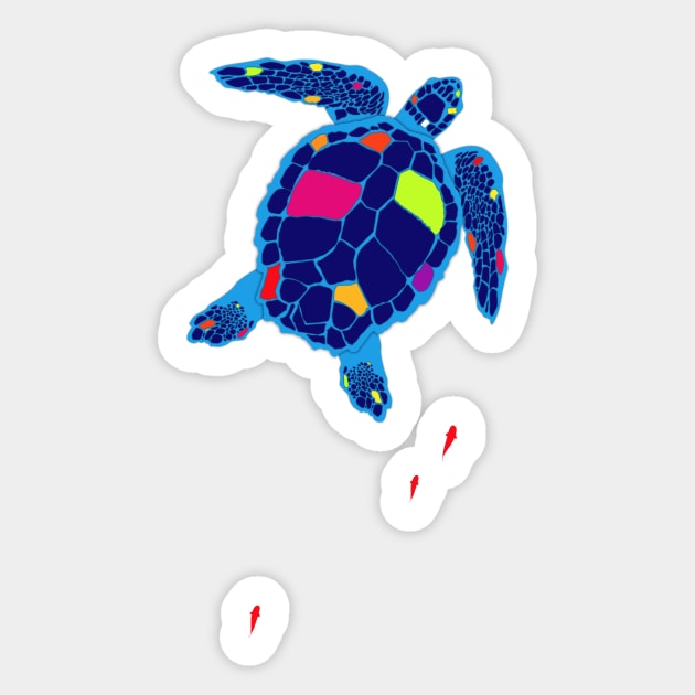 Paper Craft Sea Turtle Sticker by Graphic Dinosaur